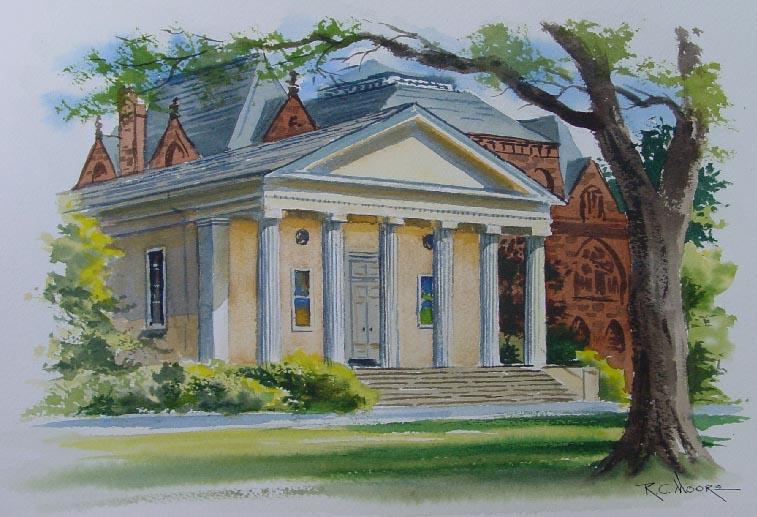 Watercolor Painting of Miller Chapel, Princeton Seminary - Richard Moore