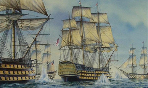 HMS Victory at Trafalgar