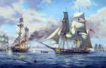 Watercolor Painting of the Battle of Lake Erie