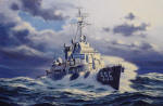 Oil Painting of the Destroyer USS Shields