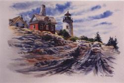 Pemaquid Point Lighthouse - Watercolor Painting