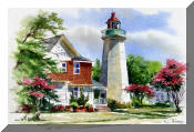 Watercolor Painting of Old Point Comfort, Hampton Virginia