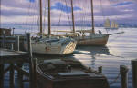 Oil Painting of the Waterfront Along the Delaware River