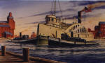 Buffalo Tugboat - Watercolor