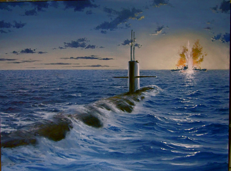 Book Cover of Sea Battle Involving Submarine Warfare
